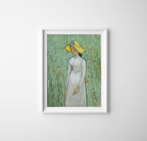 Plakat w stylu retro Dziewczyna w bieli Vincent van Gogh