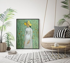 Plakat w stylu retro Dziewczyna w bieli Vincent van Gogh