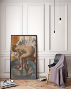 Plakat retro do salonu Kobieta Bathin Edgar Degas