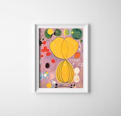 Plakatyw stylu retro Ten Largest No Hilma af Klint