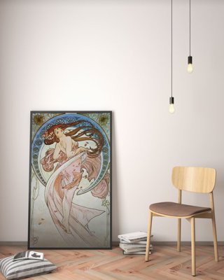 Plakat retro Taniec Alphonse Mucha