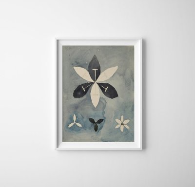 Retro plakat Blommor Hilma Klint