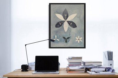 Retro plakat Blommor Hilma Klint