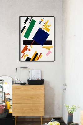 Plakat w stylu retro Suprematyzm Kompozycja Kazimierz Malewicz