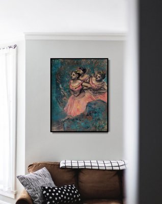 Plakat retro do salonu Trzej tancerze Edgar Degas