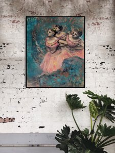 Plakat retro do salonu Trzej tancerze Edgar Degas