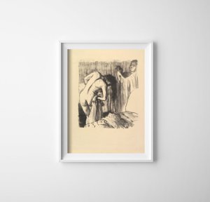 Plakat vintage do salonu Po kąpieli Edgar Degas