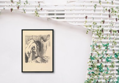 Plakat vintage do salonu Po kąpieli Edgar Degas