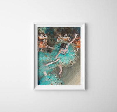 Retro plakat Zielony tancerz Edgar Degas