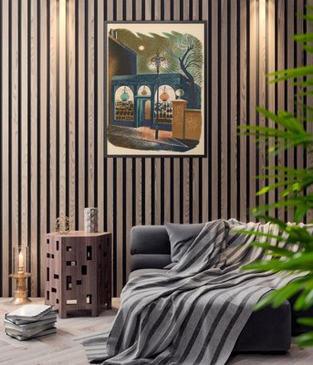 Plakat do pokoju Eric Ravilious Apteka na ulicy
