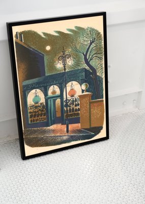Plakat do pokoju Eric Ravilious Apteka na ulicy