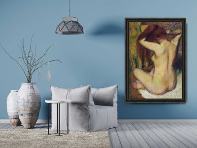 Plakat do pokoju Degas Kobieta czesająca włosy
