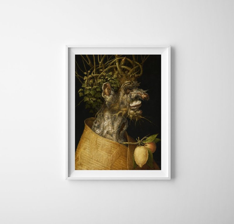 Plakat retro Zima G Arcimboldo