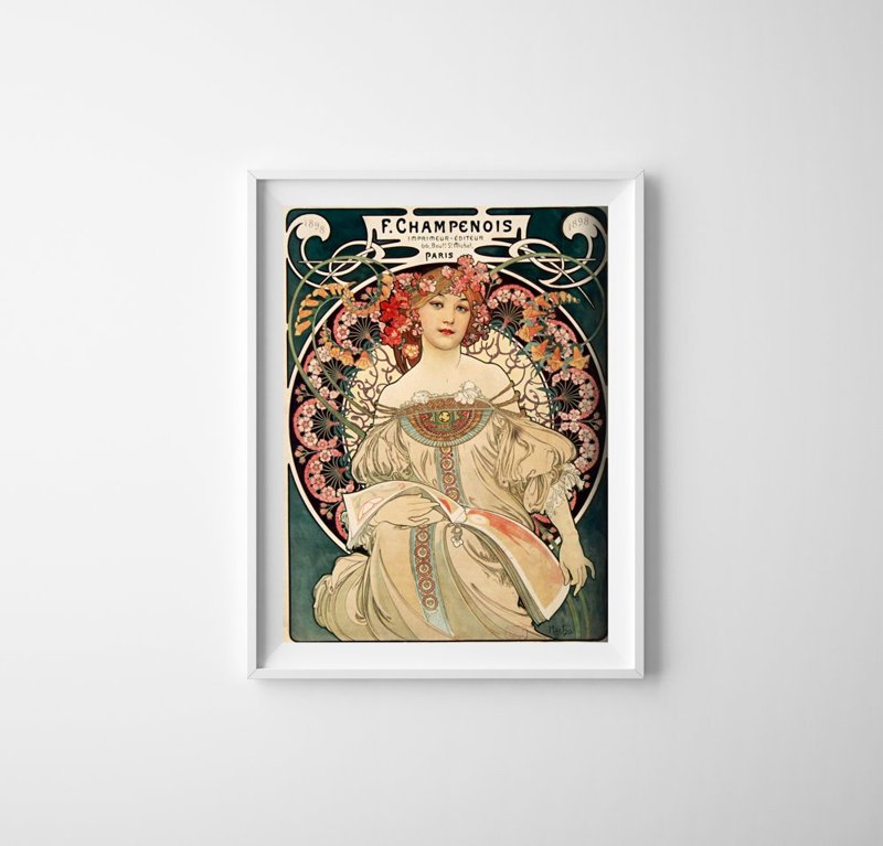 Plakat vintage Alphonse Mucha Poster Réverie