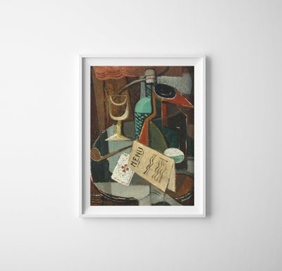 Plakat vintage do salonu Nature Morte au Menu Et Au Siphon Louis Marcoussis