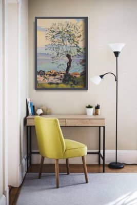 Plakat vintage Wierzba nad jeziorem Ferdynand Hodler