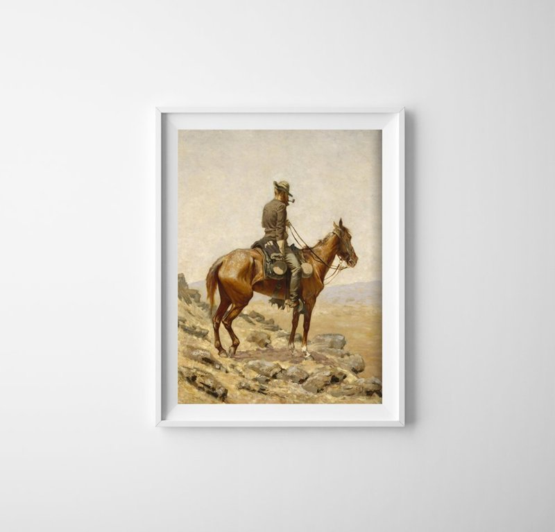 Plakat w stylu retro Frederic Remington The Lookout