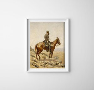 Plakat w stylu retro Frederic Remington The Lookout