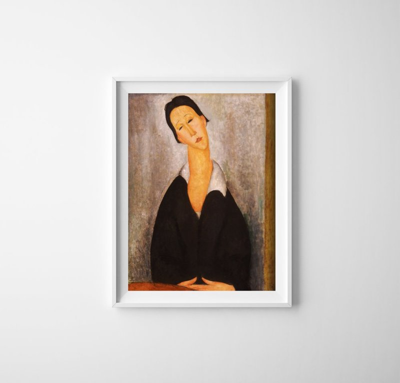 Plakatyw stylu retro Amedeo Modigliani Portret polskiej kobiety