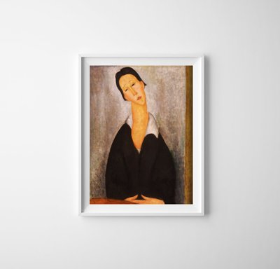 Plakatyw stylu retro Amedeo Modigliani Portret polskiej kobiety