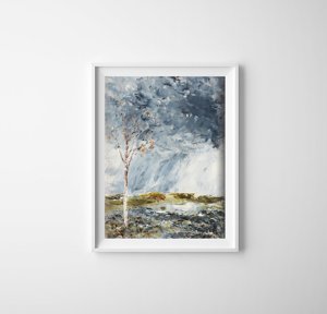 Retro plakat August Strindberg Björken The Birch Tree I