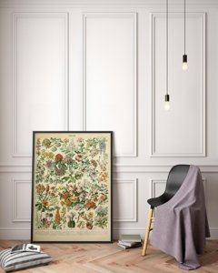 Plakat retro do salonu Kwiaty Adolphe Millot