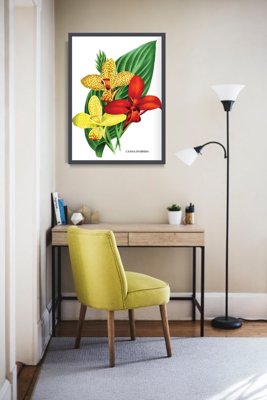 Plakat vintage Kwiaty 1957