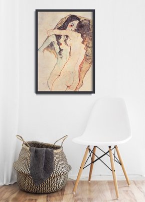 Plakat do pokoju Dwie kobiety obejmują Egona Schiele