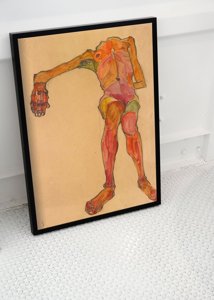 Plakat vintage Egon Schiele Nagi autoportret