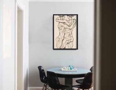 Plakat w stylu retro Egon Schiele Nagie dziewczyny