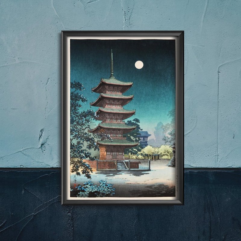 Plakat do pokoju Asakusa Kinryusan autorstwa Tsuchiya Koitsu