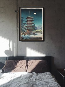 Plakat do pokoju Asakusa Kinryusan autorstwa Tsuchiya Koitsu