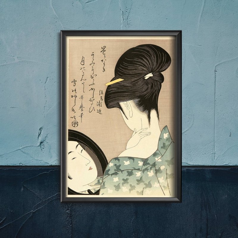 Plakat na ścianę Pudrowanie szyi Kitagawa Utamaro