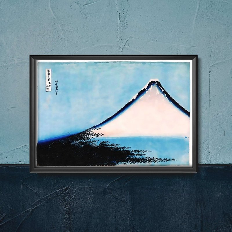 Retro plakat Blue Fuji Katsushika Hokusai