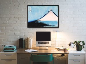Retro plakat Blue Fuji Katsushika Hokusai