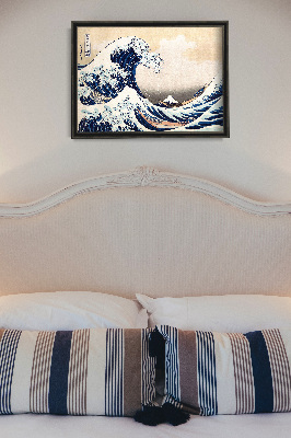 Plakat w stylu retro Wielka fala w Kanagawa Katsushika Hokusai