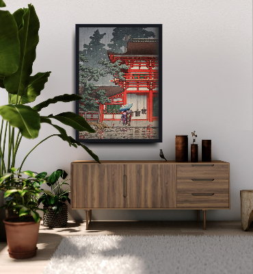 Plakat retro Sanktuarium Kasuga w Nara