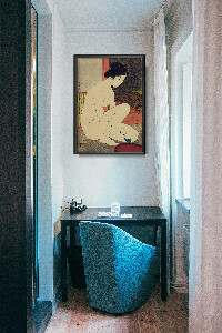 Plakat w stylu retro Kobieta w wannie