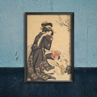 Retro plakat Honjo Shigenaga Samurai
