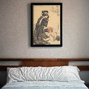 Retro plakat Honjo Shigenaga Samurai