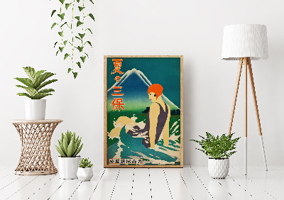 Plakat retro do salonu Letni półwysep Miho
