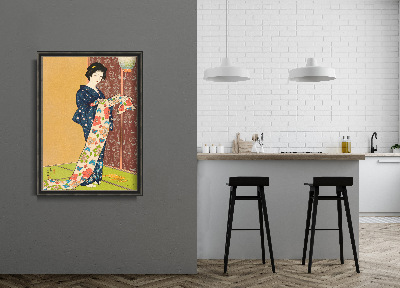 Plakat retro Kobieta w letnim kostiumie