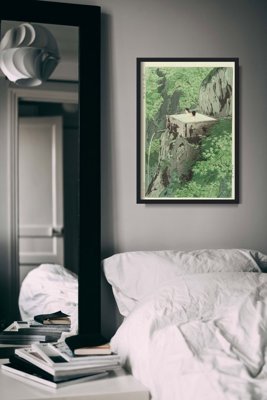 Plakat w stylu retro Shirahone Hotspring Shiro Kasamatsu