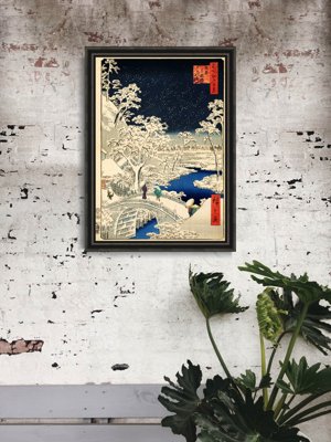 Plakat retro Most podczas zachodu słońca