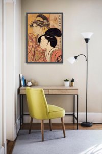 Plakat vintage do salonu Dwie piękności z Bamboo