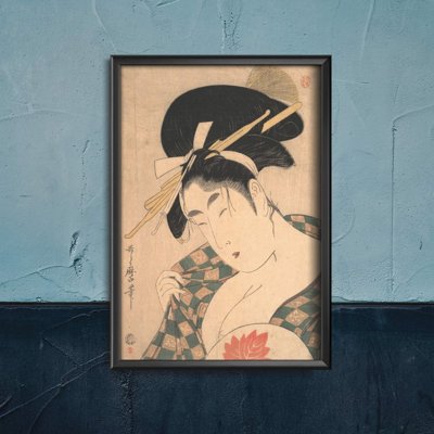 Plakat w stylu retro Kurtyzana Kitagawa