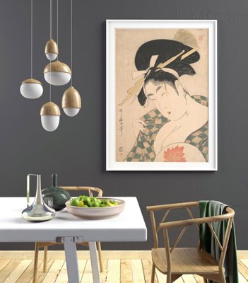 Plakat w stylu retro Kurtyzana Kitagawa
