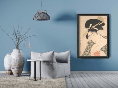 Plakat w stylu retro Kurtyzana Kitagawa
