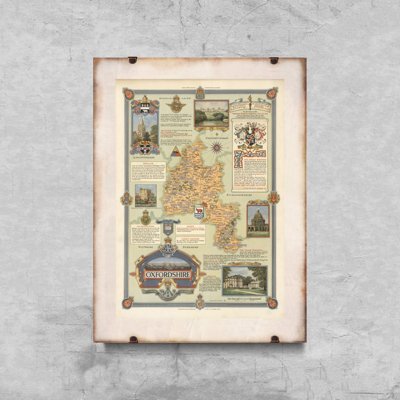 Retro plakat Mapa Oxfordu