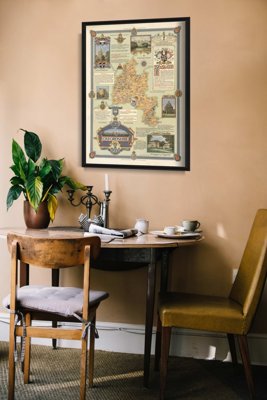Retro plakat Mapa Oxfordu